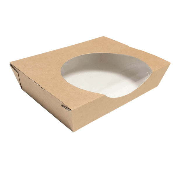 Kraftpapier Box mit Fenster, 750ml, braun