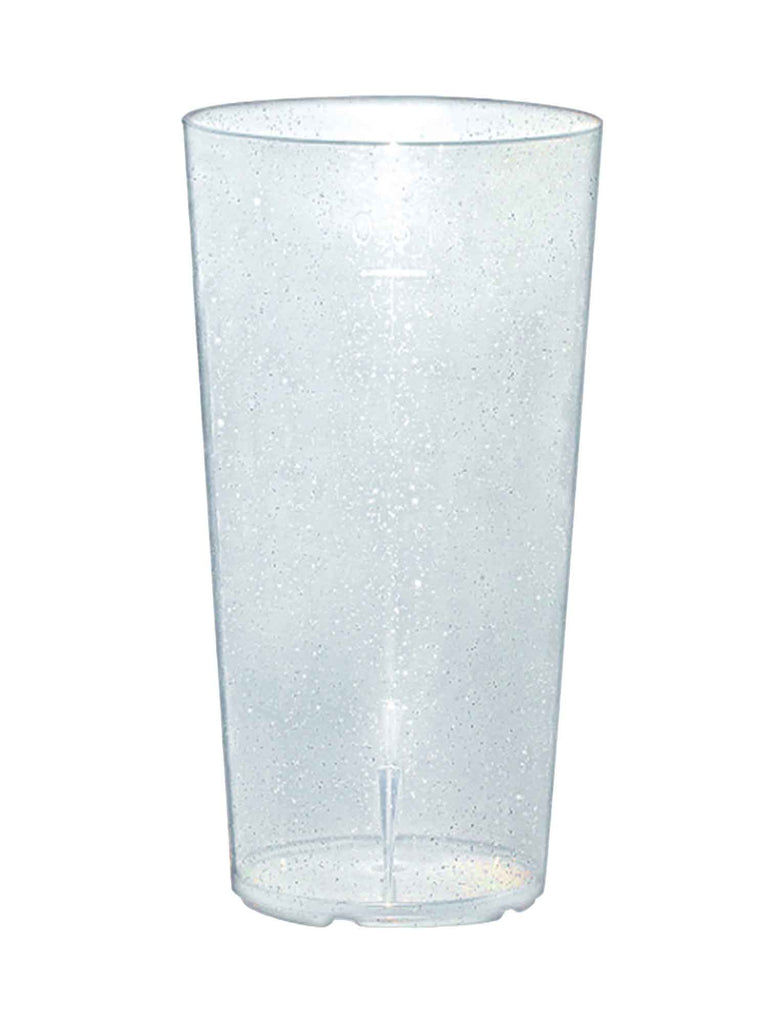 Trinkbecher, Mehrweg, PP, Glitzer/transparent, 300ml