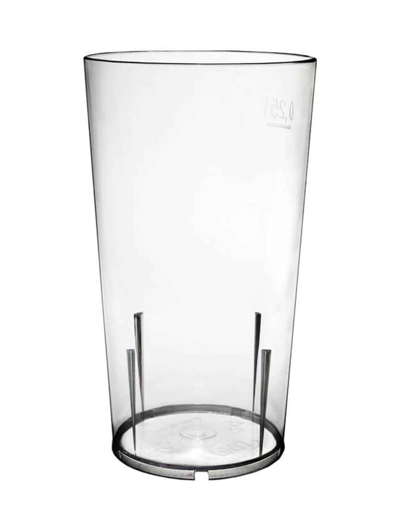 Trinkbecher, Mehrweg, PC, glasklar, 250ml