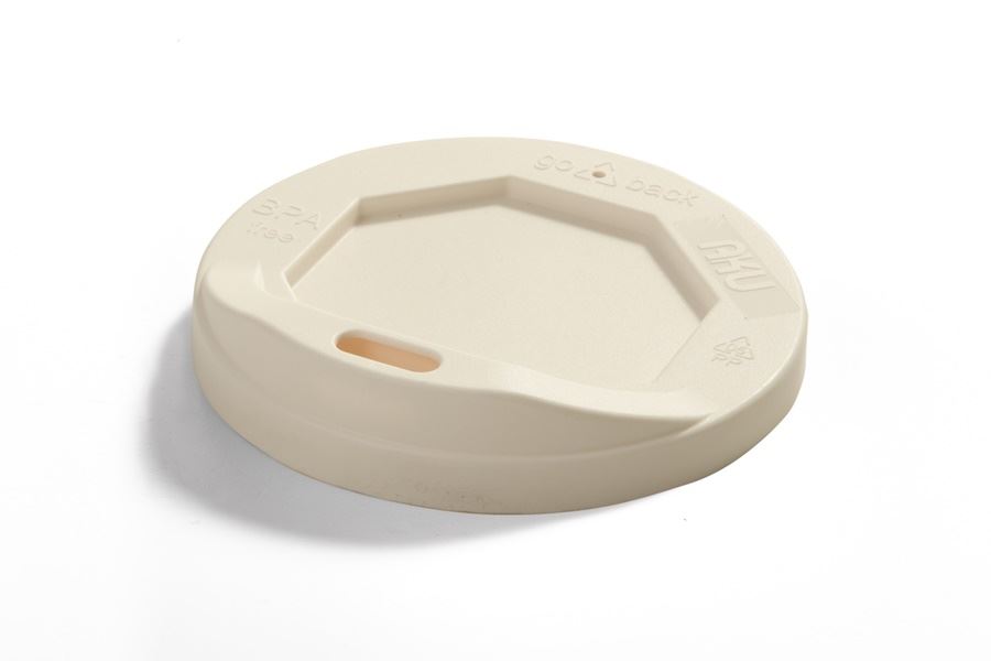 Deckel mit Trinköffnung, Mehrweg, PP, creme (64 Stk.)