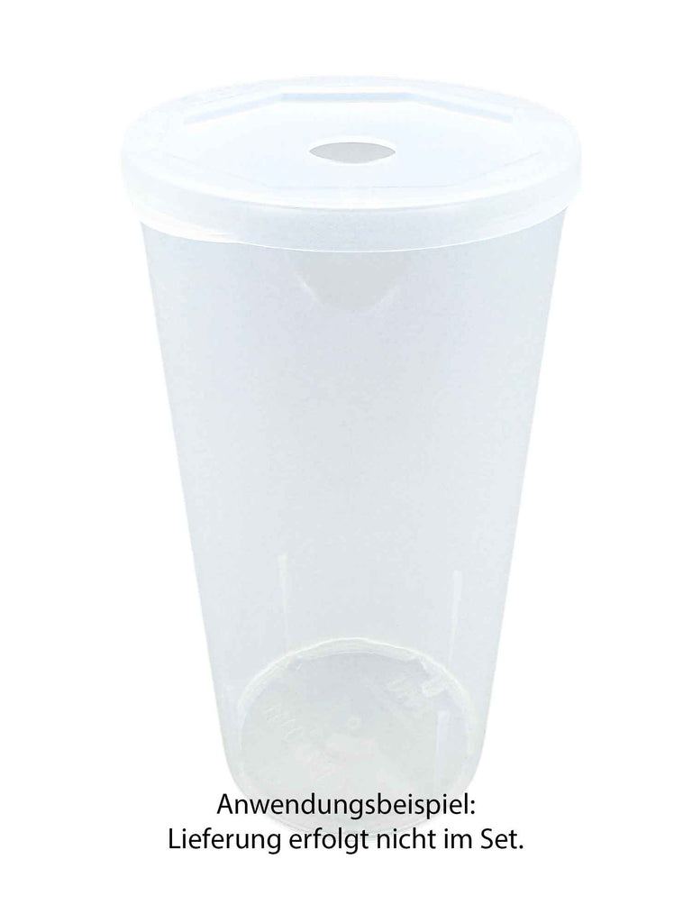 Deckel mit Loch, Mehrweg, PP, transparent  (100 Stk.)