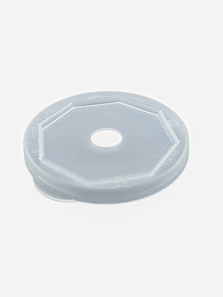 Deckel mit Loch, Mehrweg, PP, transparent  (100 Stk.)