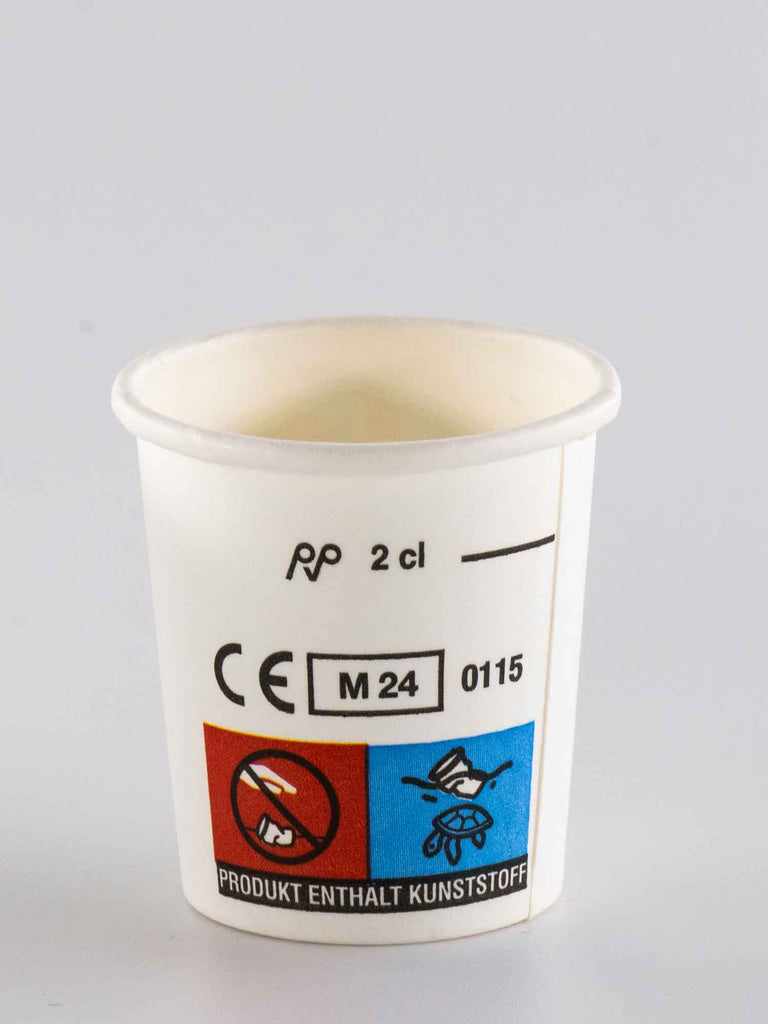 Pappbecher 2cl, weiß (800 Stk.)