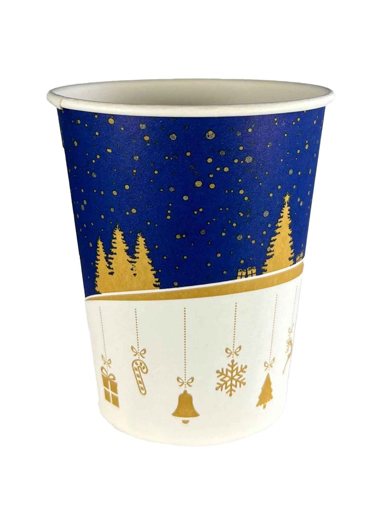 Pappbecher "Winter" für Heißgetränke, 200ml, m. Biobeschichtung
