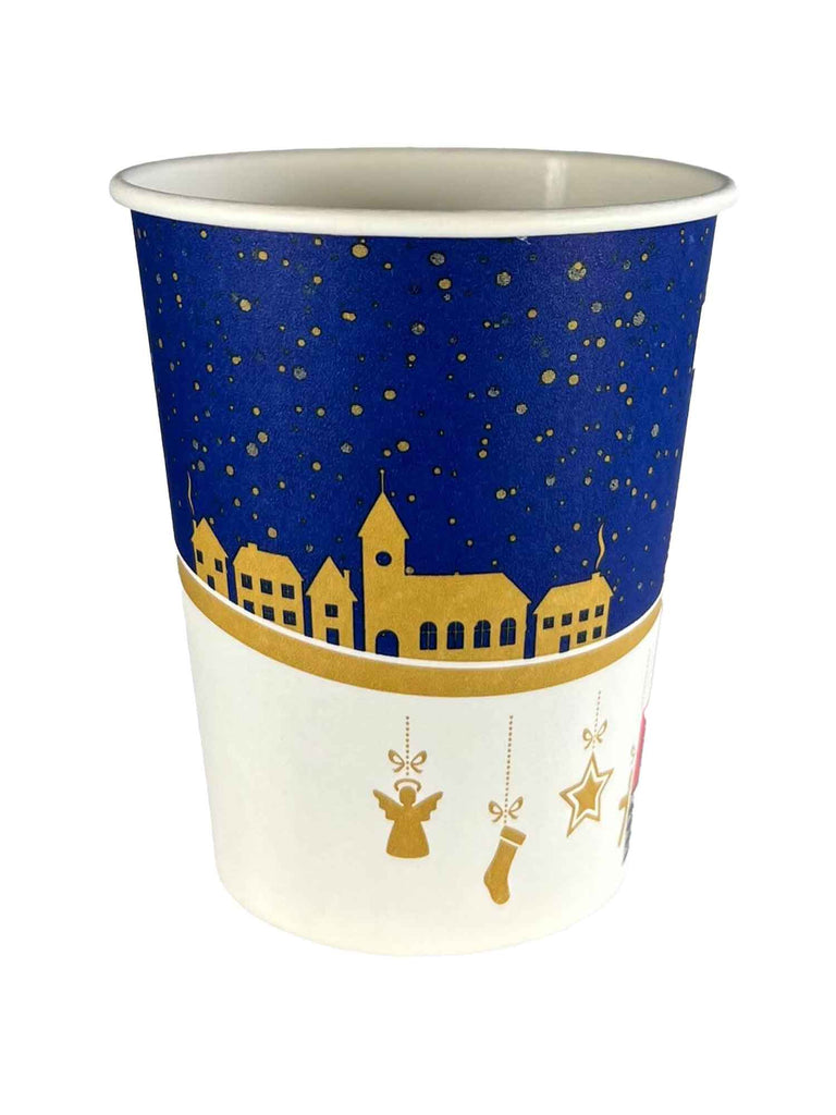 Pappbecher "Winter" für Heißgetränke, 200ml, m. Biobeschichtung
