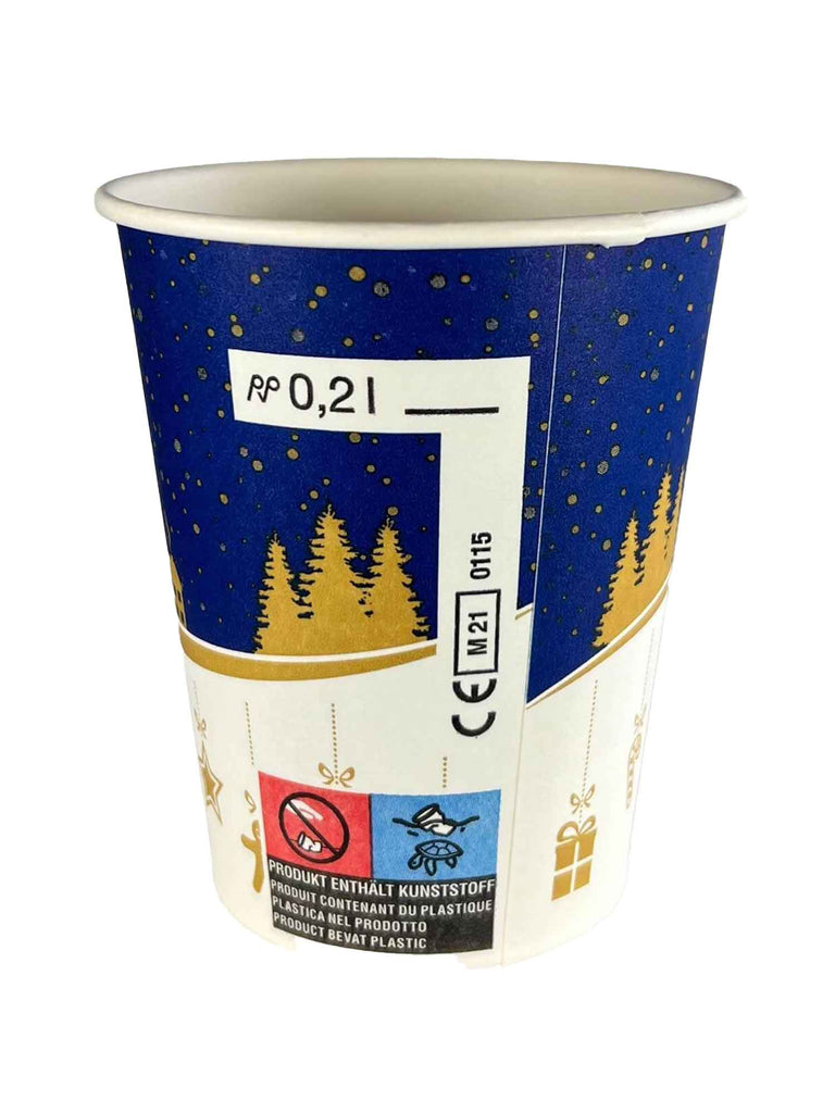 Pappbecher "Winter" für Heißgetränke, 200ml