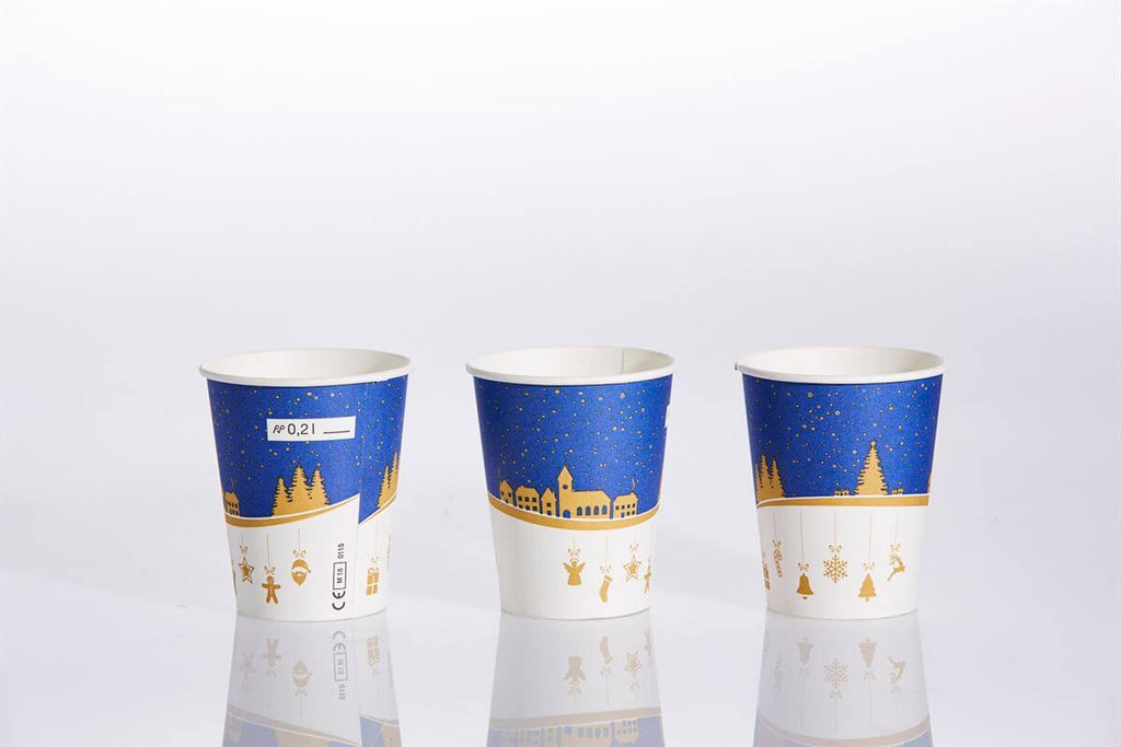 Pappbecher "Winter" für Heißgetränke, 200ml