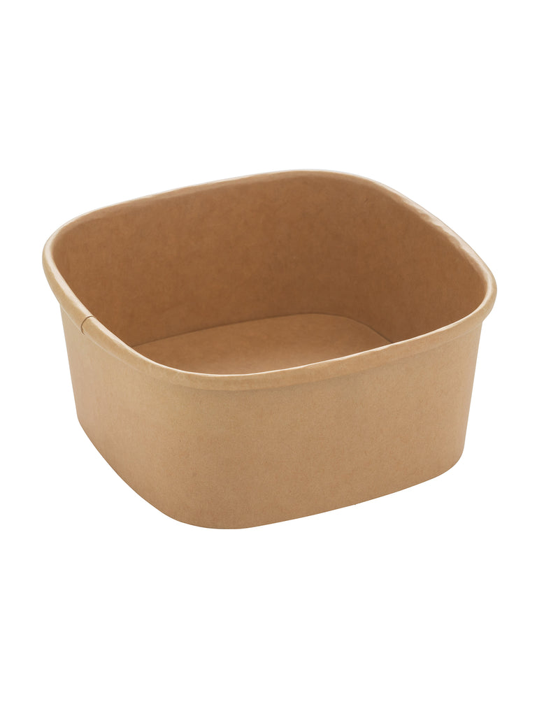 Kartonschale, braun, 350ml, quadratisch