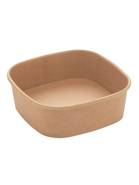 Kartonschale, braun, 350ml, quadratisch