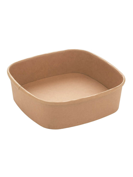 Kartonschale, braun, 900ml, quadratisch