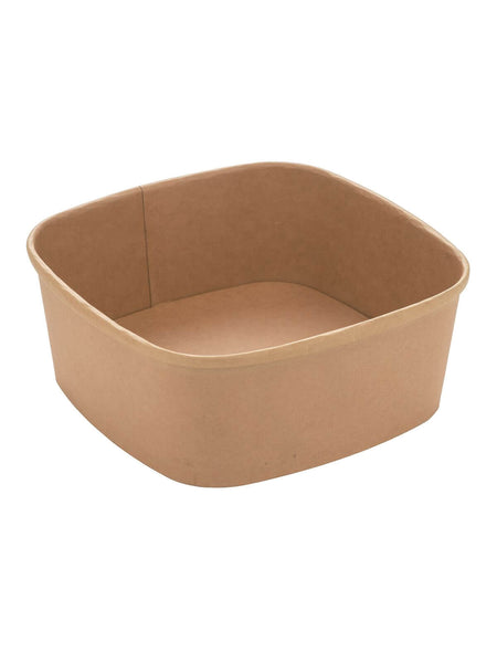 Kartonschale, braun, 1200ml, quadratisch