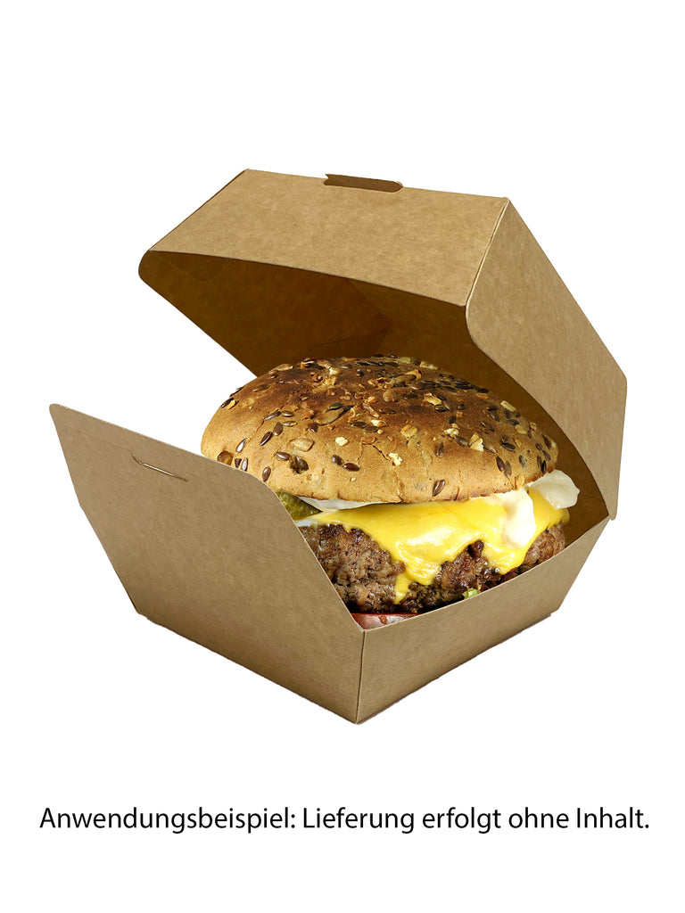Burger Box, Karton, 105x105x85mm, braun