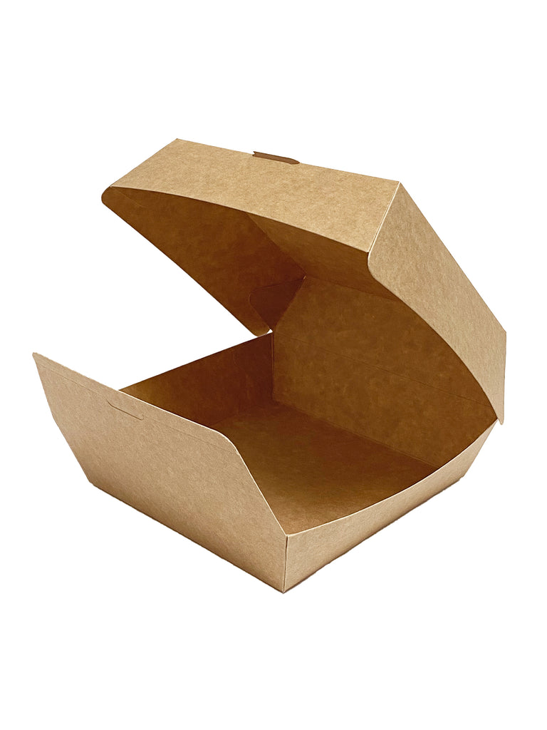 Burger Box, Karton, 135x135x80mm, braun