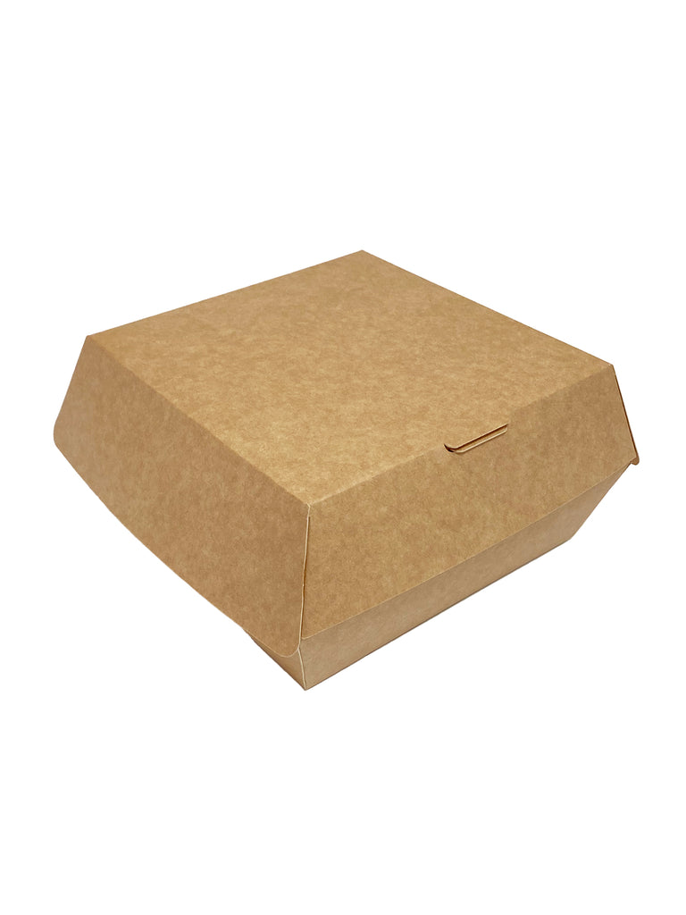 Burger Box, Karton, 135x135x80mm, braun