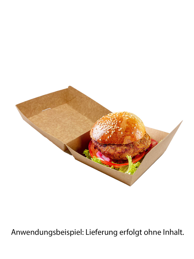 Burger Box, Karton, 135x135x80mm, braun
