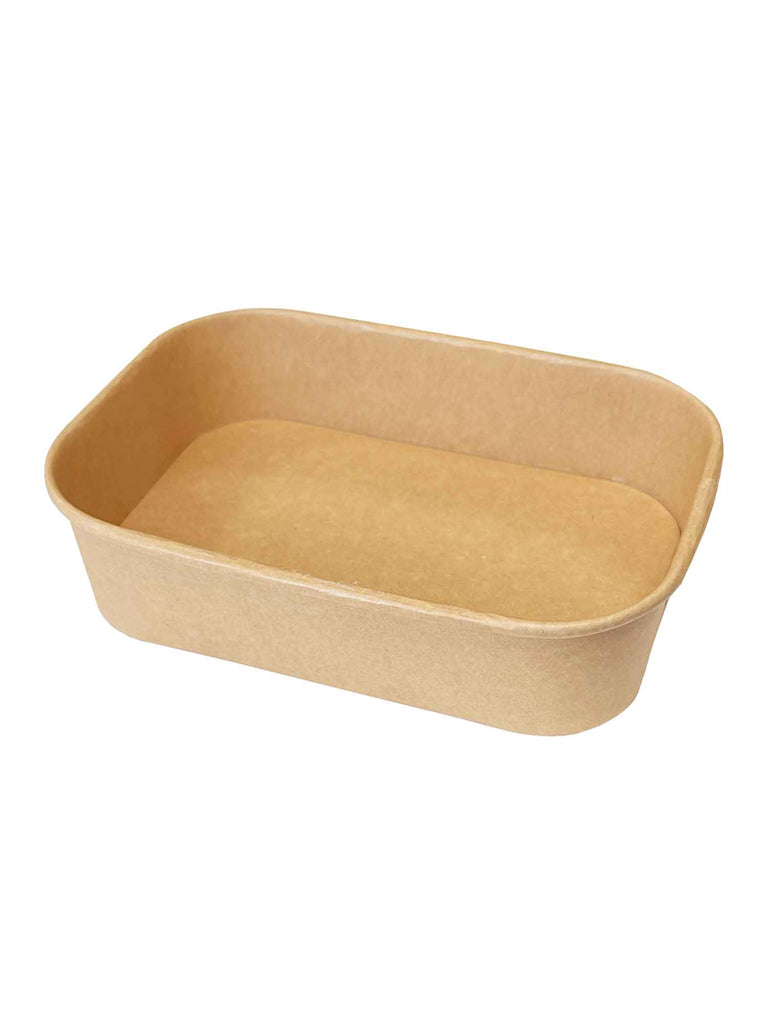 Pappschale, braun, 500ml, rechteckig