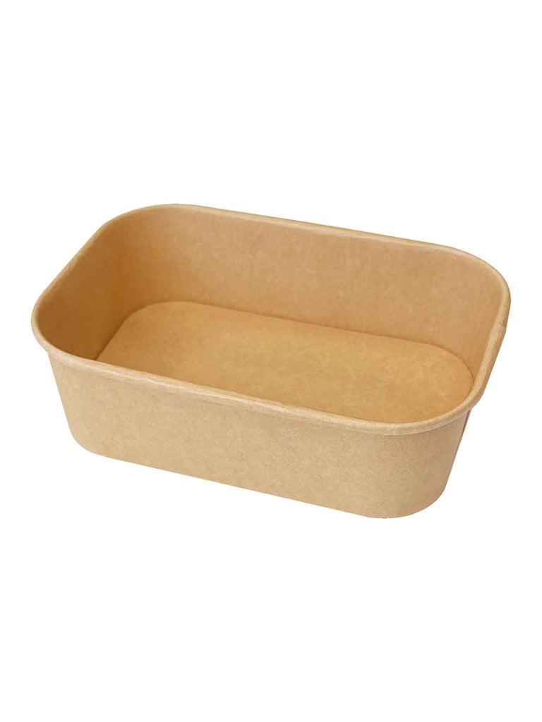 Pappschale, braun, 650ml, rechteckig