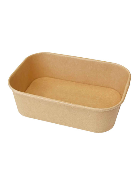 Pappschale, braun, 650ml, rechteckig