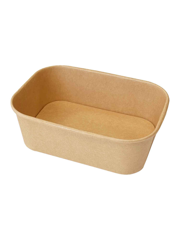 Pappschale, braun, 750ml, rechteckig