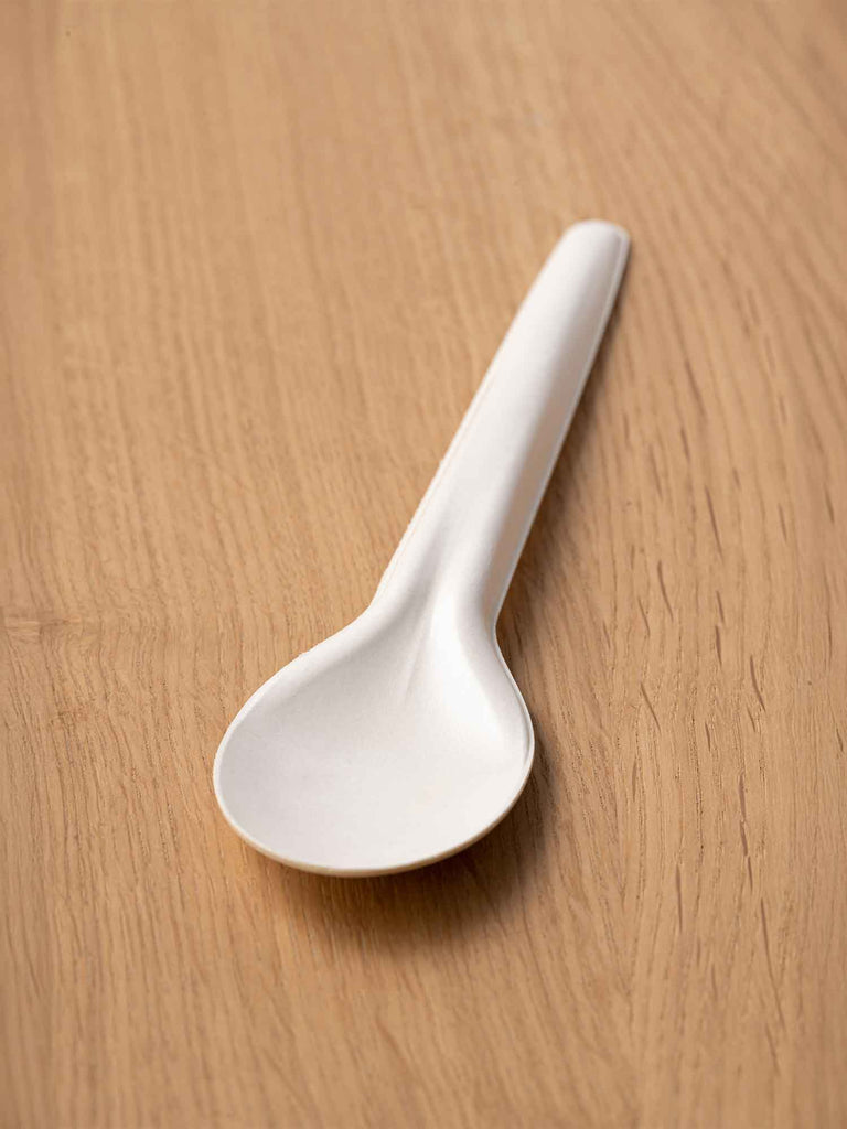 Papierlöffel, 170mm, weiß