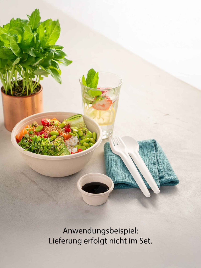 Papierlöffel, 170mm, weiß