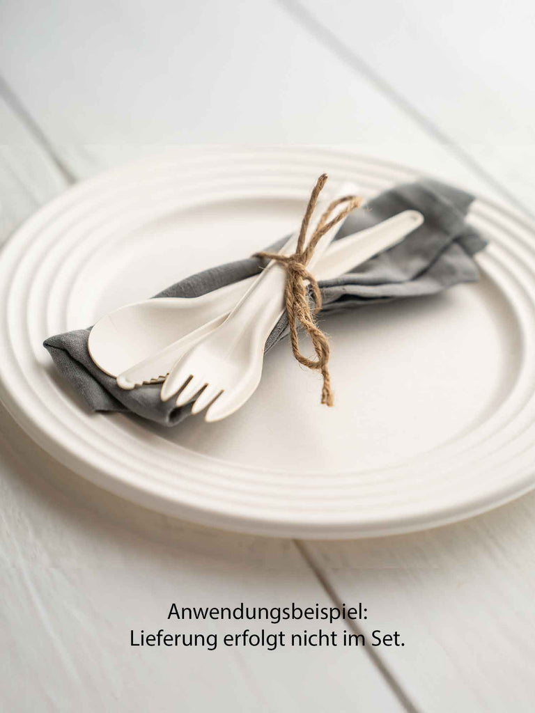 Papierlöffel, 170mm, weiß