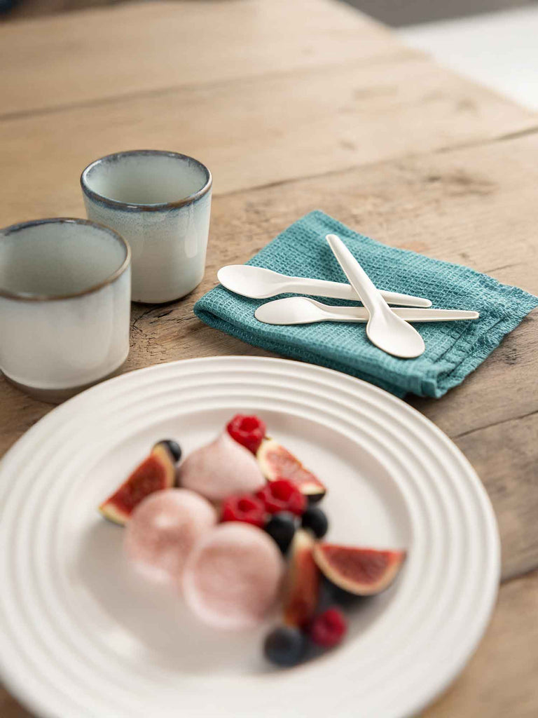 Papier Kaffeelöffel, 130mm, weiß