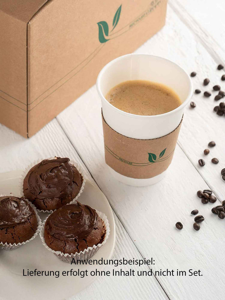 Bechermanschette, 10x5cm, Pappe, braun