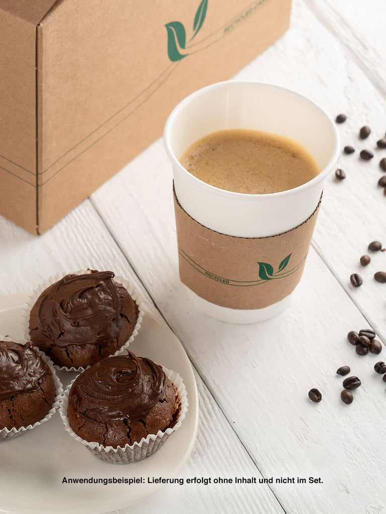 Bechermanschette, 10x5cm, Pappe, braun