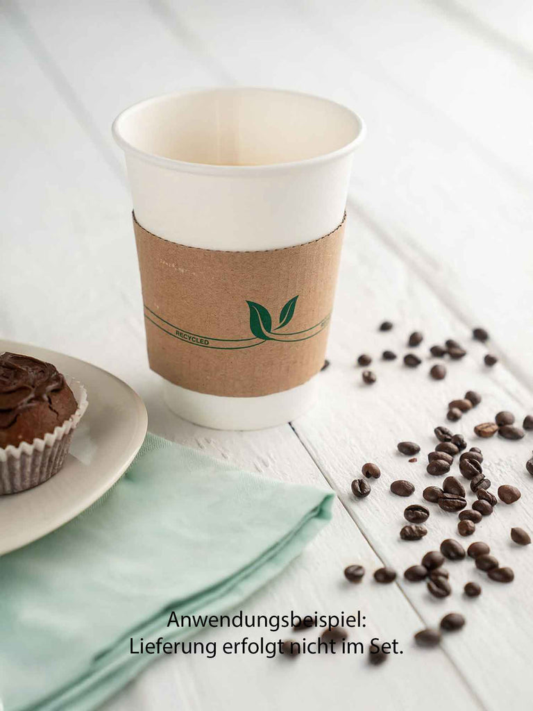 Bechermanschette, 10x5cm, Pappe, braun