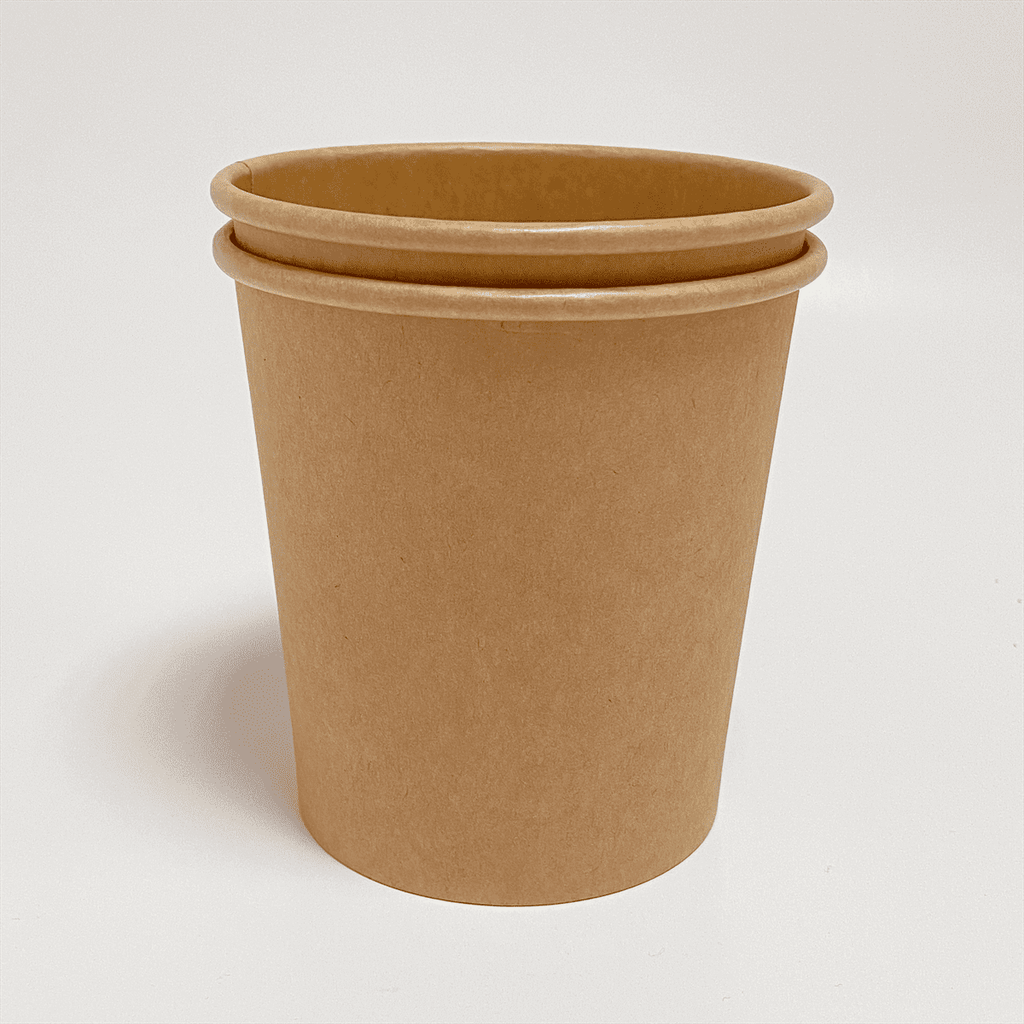 Pappschale Suppe, 450ml, rund, braun, 96 cm