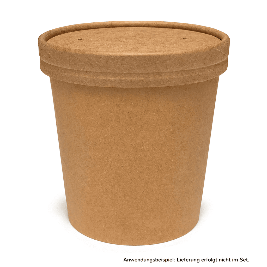 Pappschale Suppe, 450ml, rund, braun, 96 cm