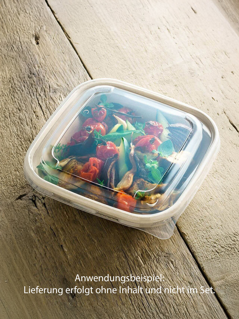 Schale "BePulp" m. PLA-Laminierung, quadratisch, 750ml