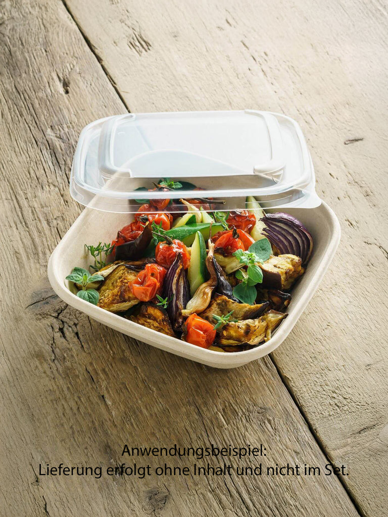 Schale "BePulp" m. PLA-Laminierung, quadratisch, 750ml