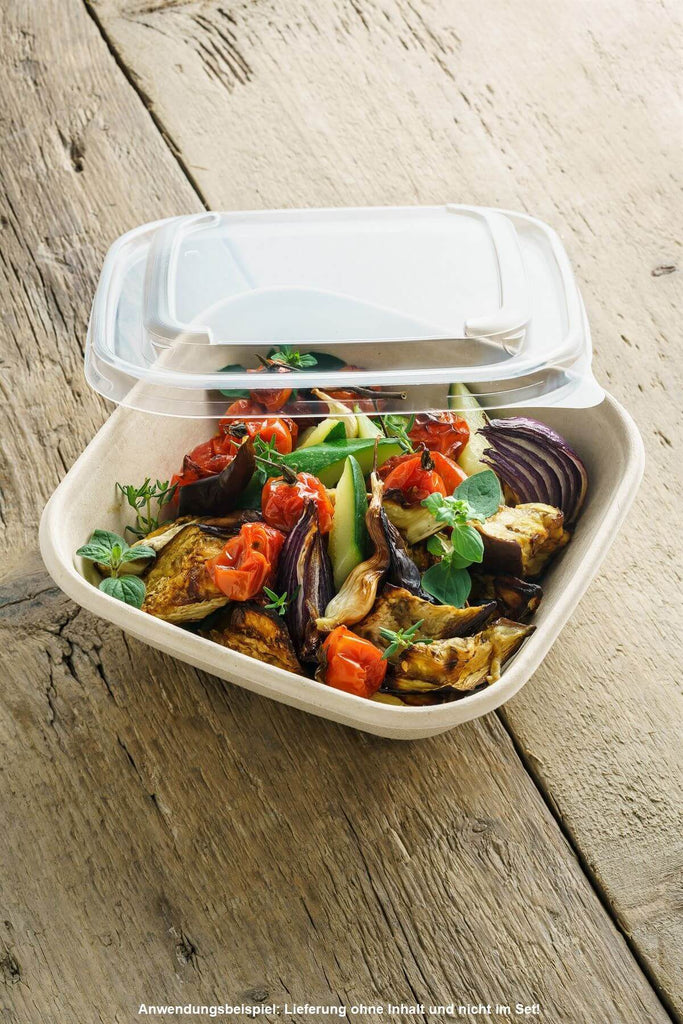 Schale "BePulp" m. PLA-Laminierung, quadratisch, 750ml