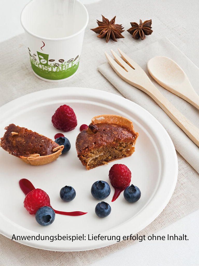 Teller, rund, Bagasse, 18cm