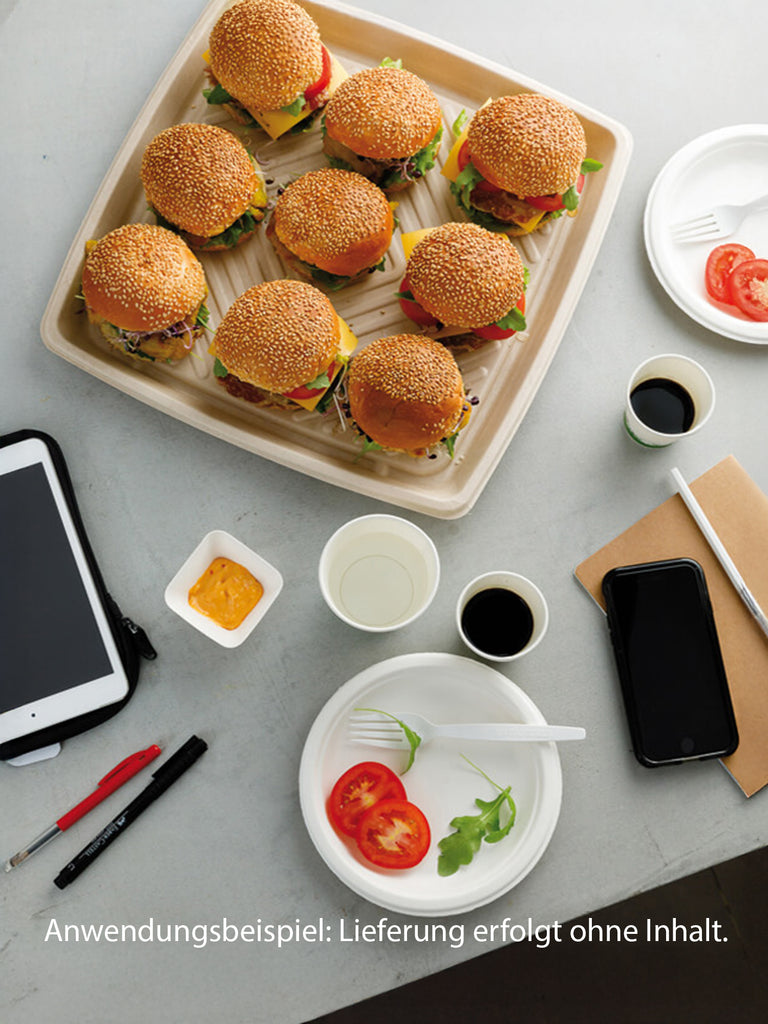 Teller, rund, Bagasse, 18cm