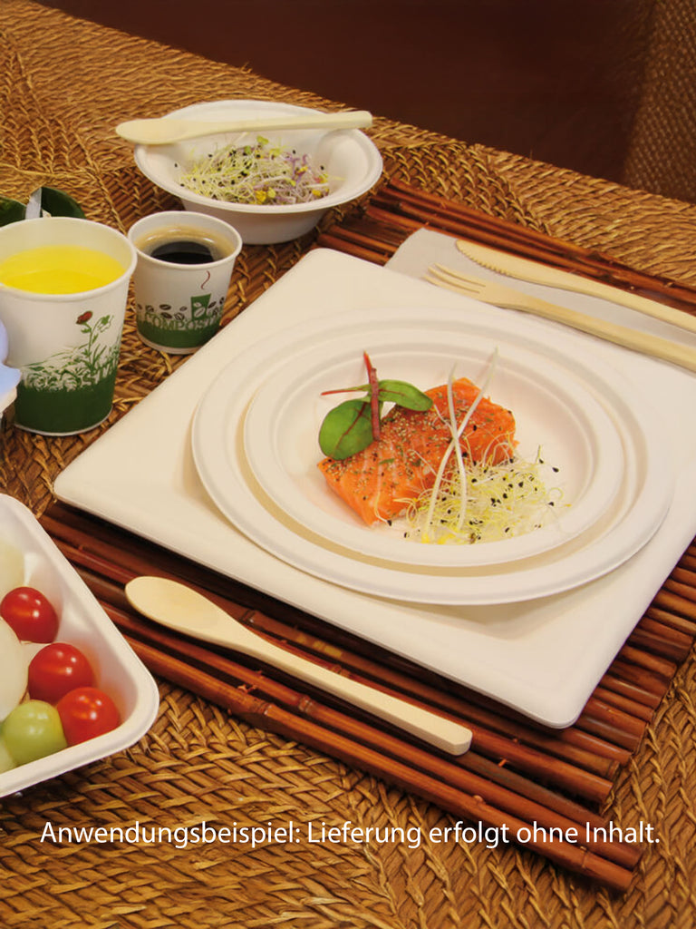 Teller, rund, Bagasse, 23 cm