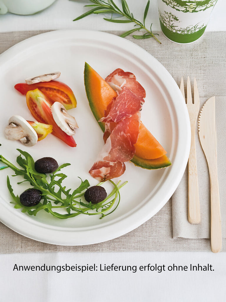 Teller, rund, Bagasse, 23 cm