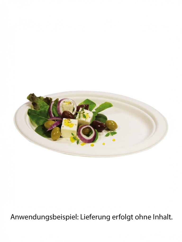 Teller, oval, Bagasse, 190x260mm