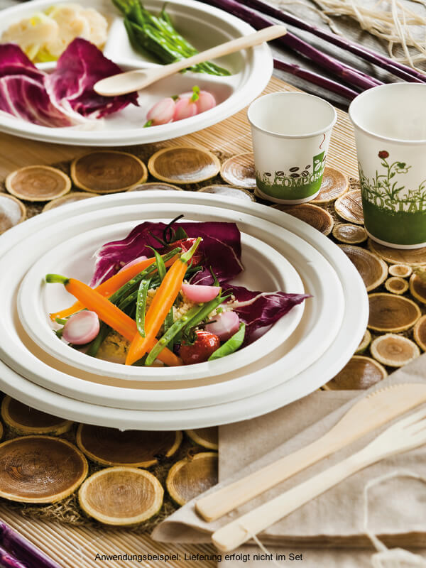 Teller, rund, Bagasse, 26cm