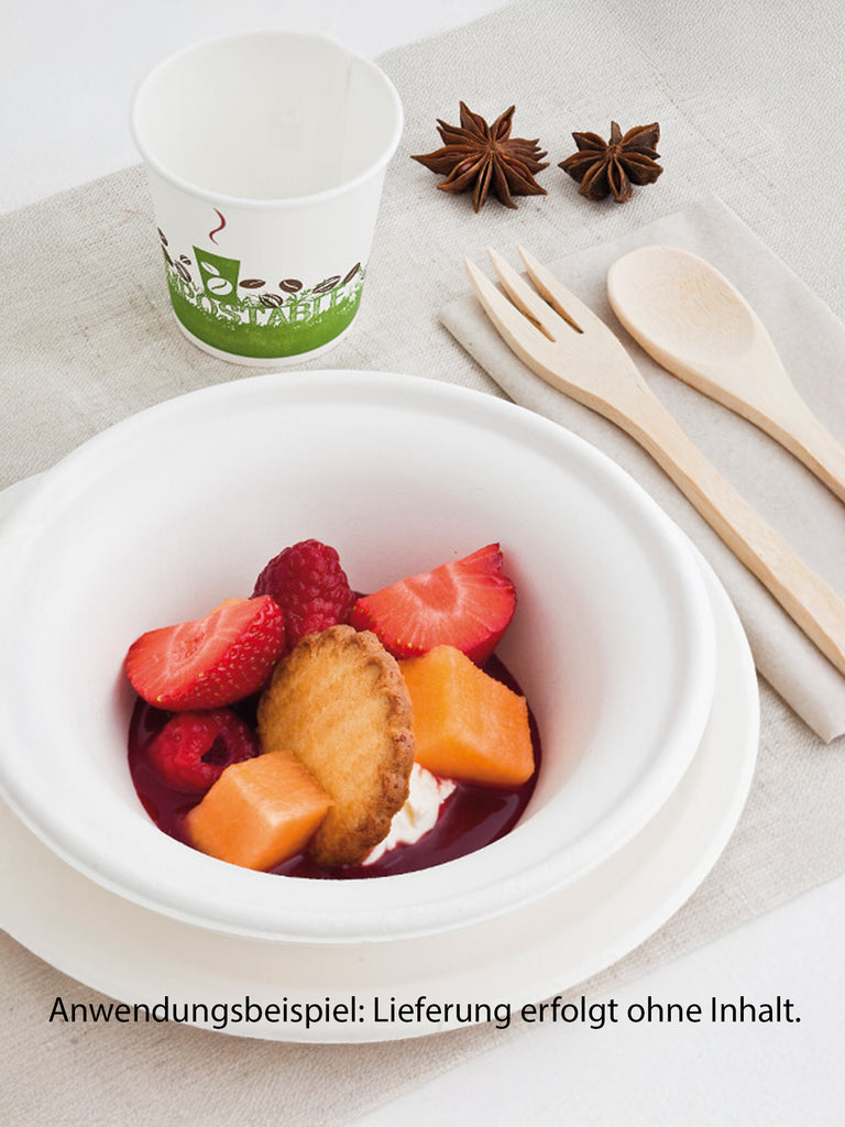 Tiefer Teller, rund, Bagasse, 18cm