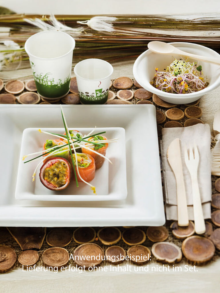 Teller, quadratisch, Bagasse, 260x260mm