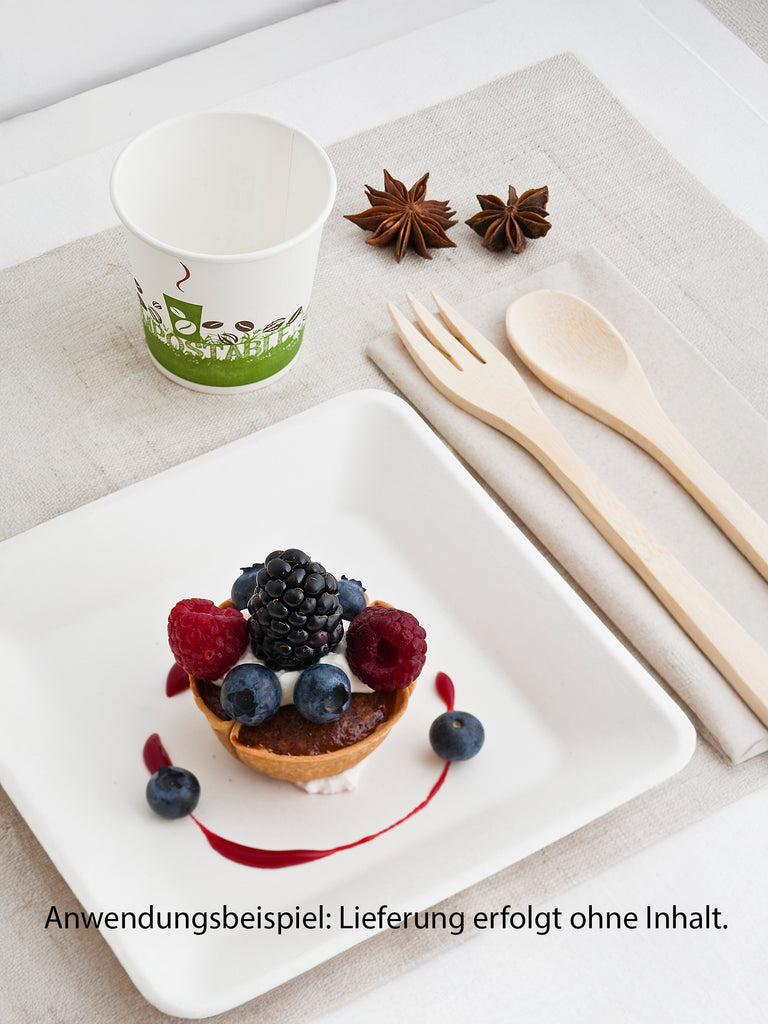 Teller, quadratisch, Bagasse, 150x150mm