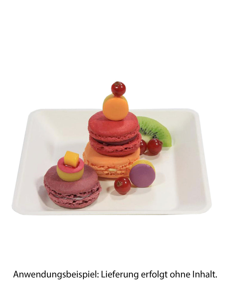 Teller, quadratisch, Bagasse, 150x150mm