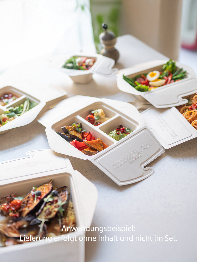 Bio Take-away Box, quadratisch, 500ml