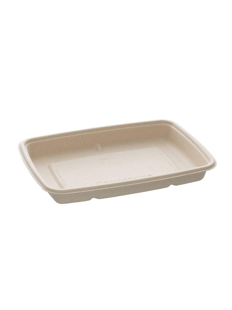 Menüschale "BePulp" m. PLA-Laminierung, rechteckig, 600ml