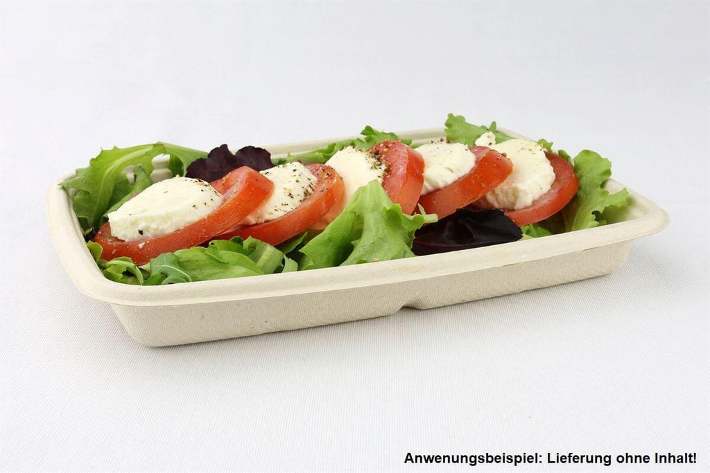 Menüschale "BePulp" m. PLA-Laminierung, rechteckig, 600ml