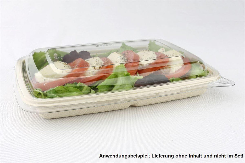 Menüschale "BePulp" m. PLA-Laminierung, rechteckig, 600ml