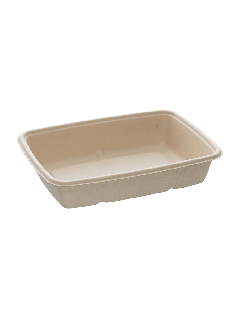 Menüschale "BePulp" m. PLA-Laminierung, rechteckig, 950ml